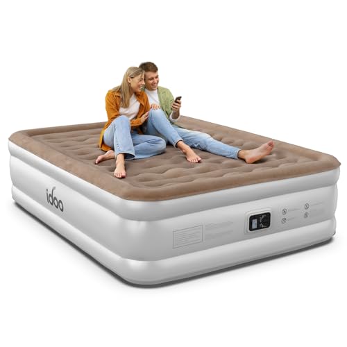 iDOO Queen Air Mattress with Built in Pump, Inflatable Blow up Bed by iDOO - Used condition - US$62.16