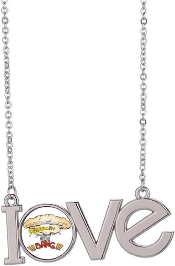 GenericGas Bang Boom Cloud Art Deco Fashion Love Necklace Pendant Charm Jewelry