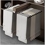 Grande capacité et optimisation de l'espace : Ce support peut transporter jusqu'à 22 paires de pantalons, ce qui est idéal pour les besoins quotidiens de rangement des pantalons, ainsi que pour une utilisation efficace de l'espace dans une zone de garde-robe limitée.