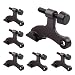 6 Pack Hinge Pin Door Stopper Oil Rubbed Brass - Adjustable Heavy Duty Hinge Pin Door Stop with Black Rubber Bumper Tips