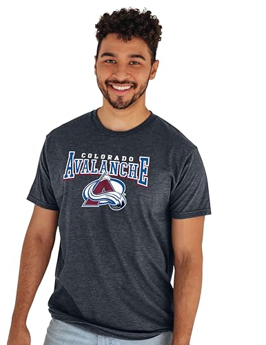 Colorado Avalanche NHL Officially Licensed T-Shirt Heathered Black, Large