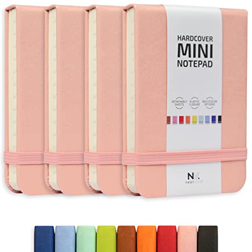 Carnet de notes A7 rigide anti-pages cornées avec élastique et feuilles détachables