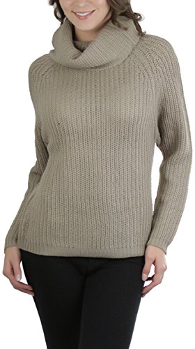 Image of ToBeInStyle Women's Classic Knit Fold Over Turtleneck Pullover