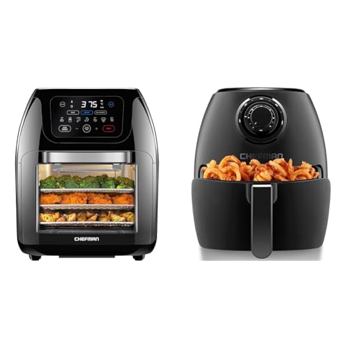 CHEFMAN Air Fryers with Rotisserie, Dehydrator, 10L and 3.6Qt Capacities