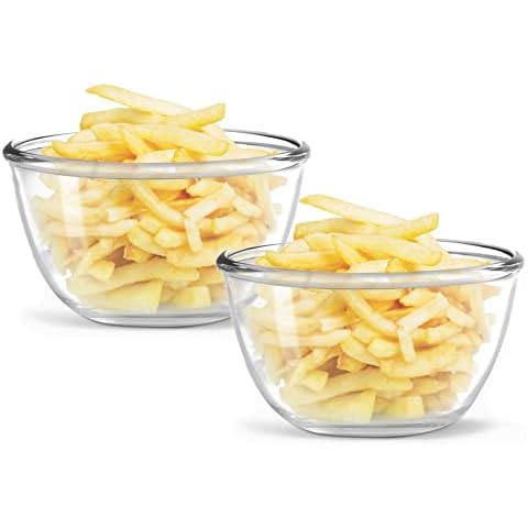 Treo By Milton Glass Mixing Bowls Set of 2, 500 Ml (Transparent) Cover