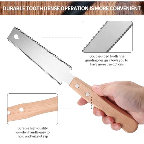 Japansäge Handsäge Holzsäge Hand, Japan Sägen, Klein Feinsäge Holz, Dübelsäge, Zweischneidig Zugsäge, Feinsäge Japanische Säge, Kleine Handsägen, Japansägen Gehrungssäge Woodworking Laubsäge
