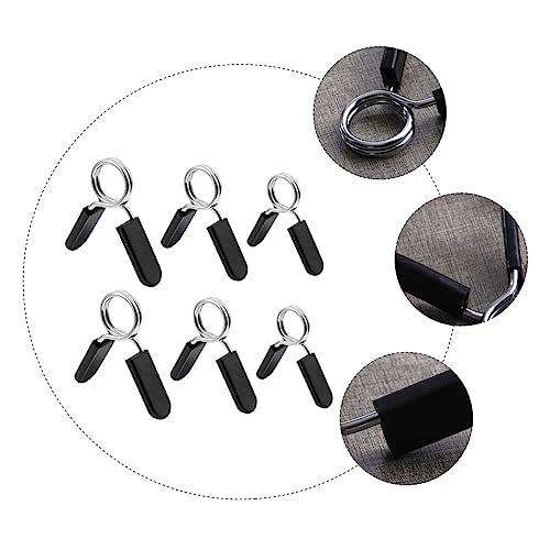 BRIGHTFUFU Haltere 6 Peças fivela de barra gola de mola braçadeiras de barra colares de mola clipe d