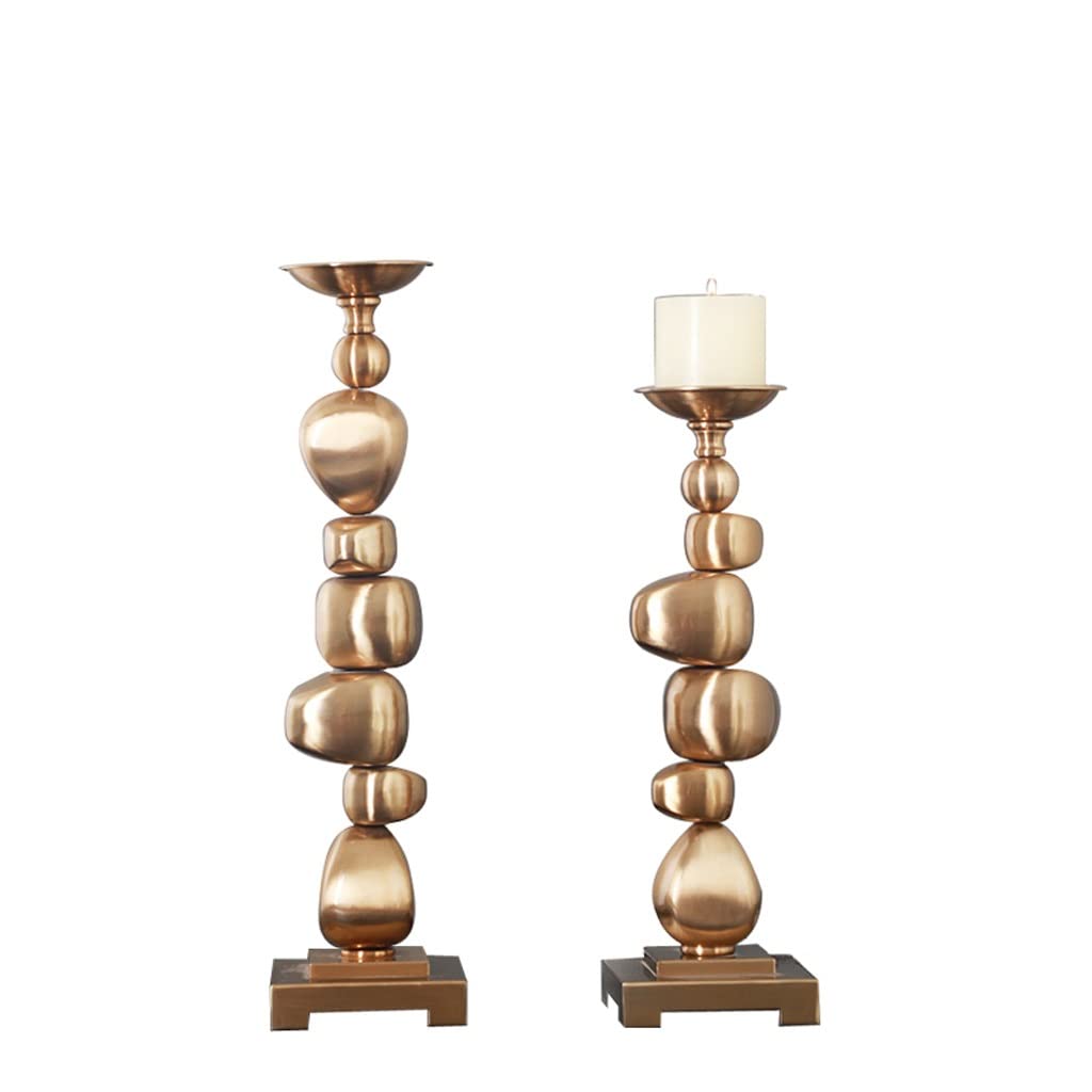 Candelabro de Metal para Mesa de Comedor, candelabro de Metal, candelabro Moderno y Sencillo, Nuevo candelabro Chino para Estudio, Dormitorio, Sala de Estar