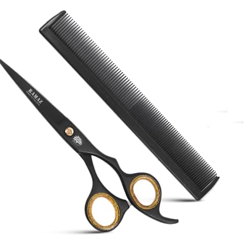 Hair Cutting Scissors - Professional Hairdressing Scissors - Stainless Steel Hair Scissors with 1 Comb - Extra Sharp 6.5 Inch Hairdressing Scissors - Perfect Hair Cutting Scissors for Men and Women Cover