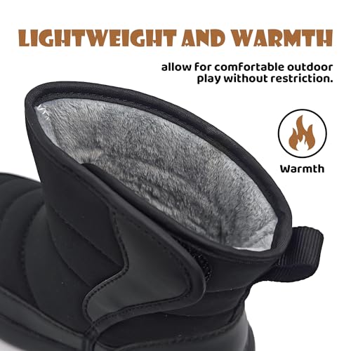 Umerigo Toddler Snow Boots Kids Girls Boys Winter Lightweight Waterproof Warm Fur Lined Boots for Toddler Little Kids4