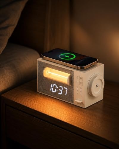 Sunrise Alarm Clock with Sound Machine, Wake Up Light & Wireless ...