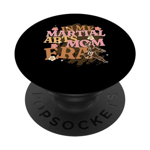 In My Martial Arts Mom Era Retro Groovy Día de la Madre PopSockets PopGrip Intercambiable