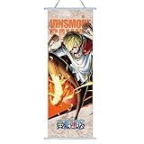 One Piece Anime Wall Scroll Poster Sanjeey – Japanese Manga Fabric Banner, Decorative Wall Art 27.5” L x 9.8” W (Sanjeey)
