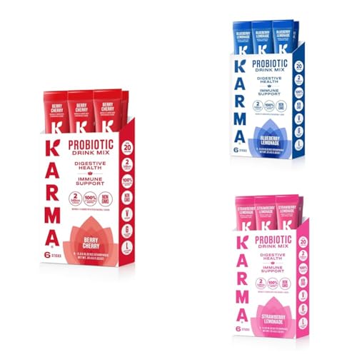 Karma Probiotic Hydration Variety Pack &ndash; Berry Cherry, Blu