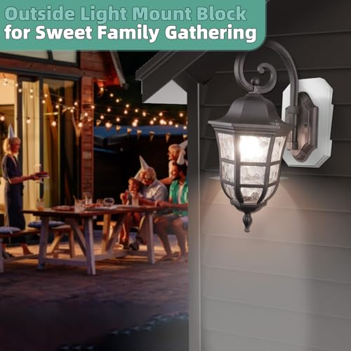 Vinyl Siding Mounting Blocks , Ease of Installation Built-in Electrical Box Outdoor Light Mounting Block, 8141DBL Siding Mounting Plate for 1/2 inch Lap Double and 4 inch Siding, White 1 Pack, Large by MINSN PTY - Image 7