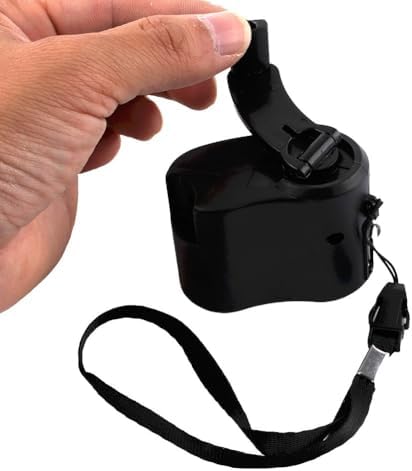 USB Hand Crank for CHARGER Generator, 1 PC Manual Dynamo for Phone Charging, 5.5V 300–600mA Output, Portable Lightweight ABS Power Source for Travel & Business(Black) - 2