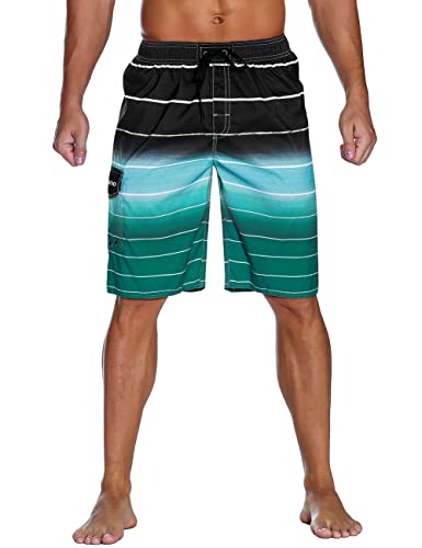 ninovino Men's Summer Holiday Swim Trunks Beach Board Shorts with Lining