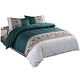 Matériau de haute qualité: Cet ensemble de literie de luxe en microfibre de polyester, une housse de couette ultra douce et confortable protège, couvre votre édredon ou votre insert, vous vous sentirez très à l'aise et vous assurerez de passer une bonne nuit de sommeil.