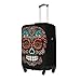QSMBNET Travel Luggage Cover Sugar Skulls Day of the Dead Spandex Suitcase Protector Washable Baggage Covers Fashion Elastic Scratch-Resistant Luggage Cover Protector Fits 18-32 Inch Luggage