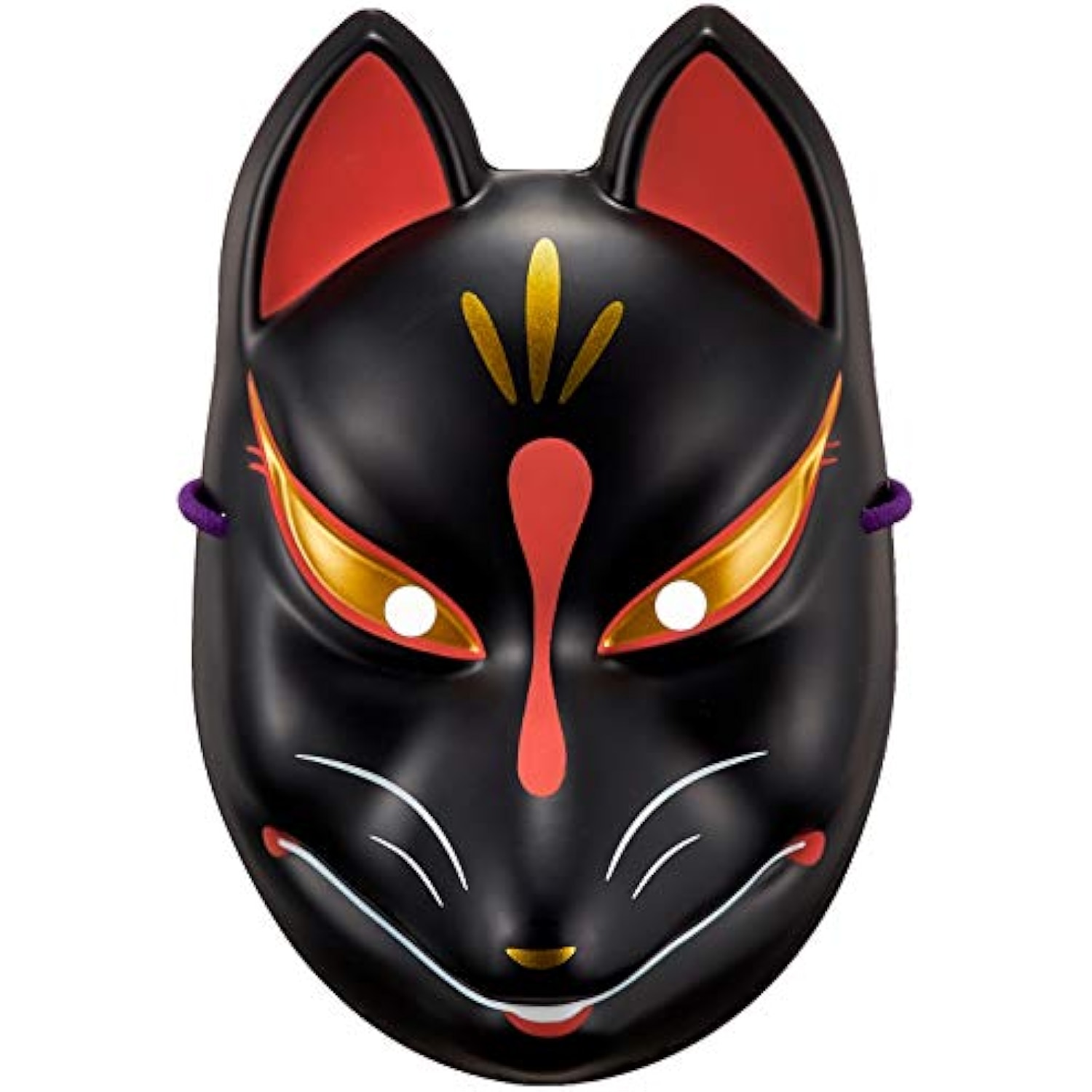 クリアストーン(Clearstone) 民芸お面 黒狐 ユニセックス ブラック 詳細画像1