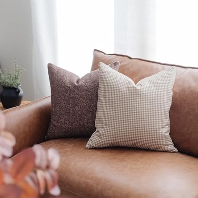 Woven Nook - Modern & Luxurious Decorative Boho Throw Pillow Covers - Durable Quality & Machine Washable - 100% Cotton Canvas - Maude Set - 4 Pack (22x22)