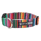 Serape Collar for Pets Size Medium with Extra Width 1 Inch Wide and 14-20 Inches Long - Hand Made...