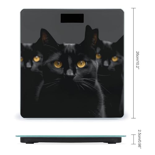 Báscula digital de baño Black Cats Eyes precisa y resistente miniatura 2