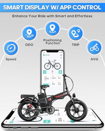 Image of Wallke H9 Ultra Long Range Electric Bike for Adults 55Ah 2640Wh 180 Mile, 37MPH Fast Ebike 4000W, 2-in-1 Battery AC /DC Power Hub & AC /Solar-Charging, Torque Sensor, Air Suspension,20 inch Fat Tire E Bike