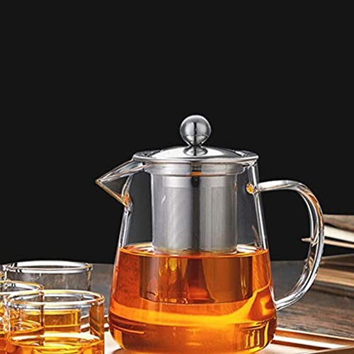 Chaleira doméstica, chaleira Bule de vidro com infusor removível para casa de chá de home office (55