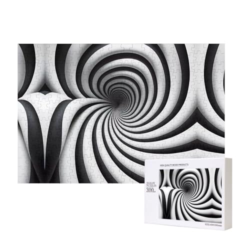 Phayah Spiral Optical Illusion Gif Jigsaw Puzzles For Adults 300 Pieces.Home Decor Birthday Party For Men Women 15.7 X 11"