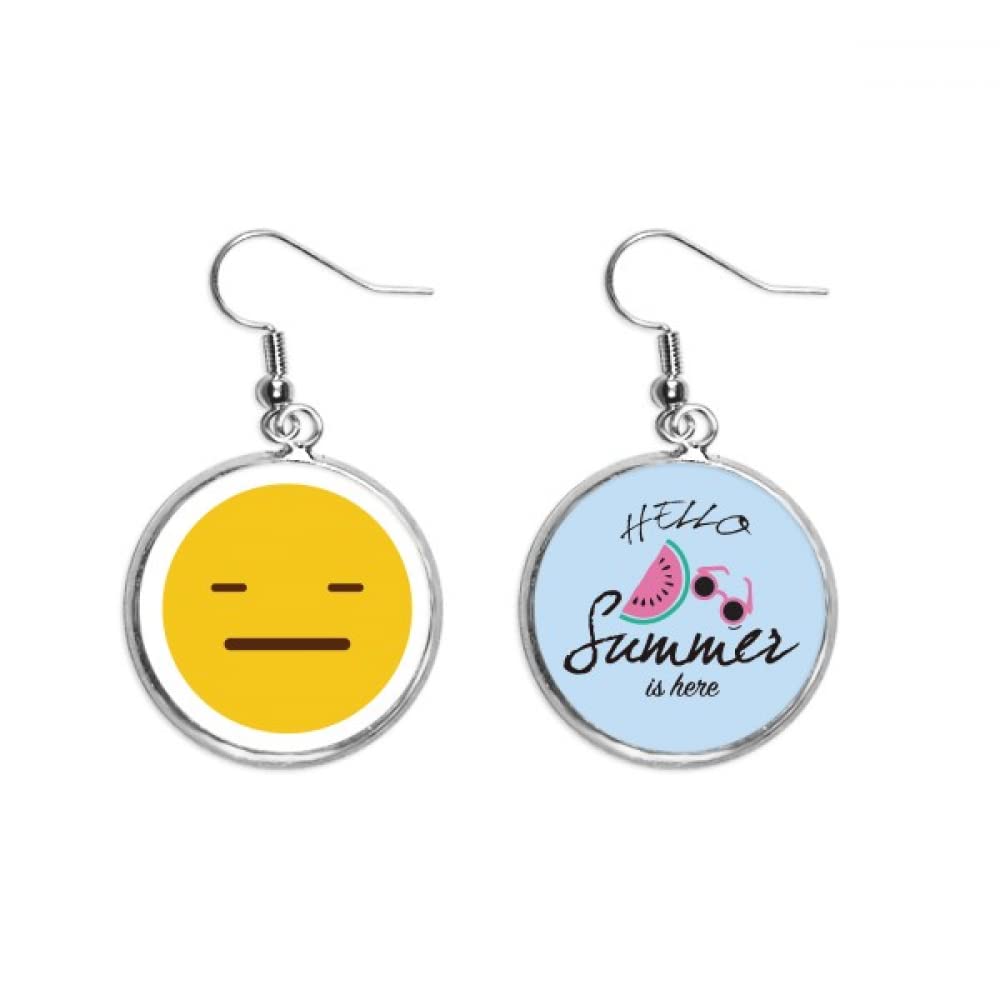Pendientes de sandía amarillos con lindo patrón de chat para verano 5