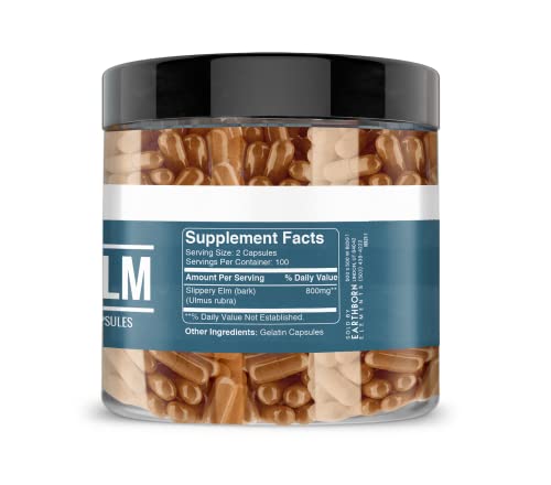 Earthborn Elements Cayenne Pepper & Slippery Elm Bundle (200 Capsules Each) Pure & Undiluted, No Addititves #TOP6