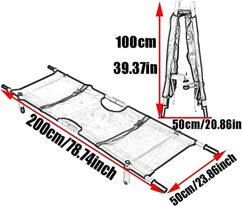 Civière portable pliable en alliage d'aluminium médicale d'urgence - 2