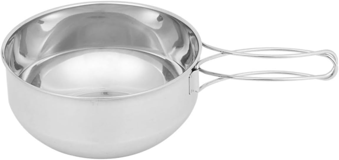 VICASKY 500ml Portable 304 Stainless Steel Folding Bowl Multi-Functional Camping Cookware for Outdoor Picnic and Hiking Accessories