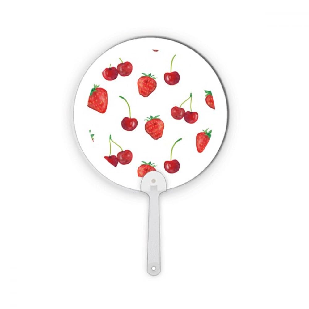 Éventail rond en plastique fraises pour pique-nique et été