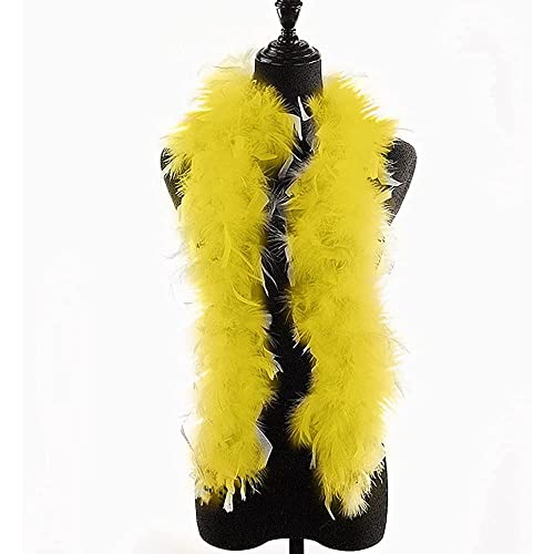 1st Choice Yellow feather Boa, Halloween Costume, Festival, Decoration, 40 Gram, Natural Feather Boa for Crafts, for Wedding Party, Graduation Party Decorations