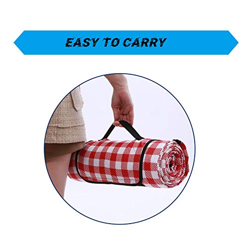 JEAOUIA Large Picnic Blankets Waterproof Foldable - Large Beach Blanket for Hiking Grass Travelling - Washable Lightweight Picnic Mat for Outdoor Camping