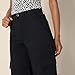 Amazon Essentials Women's High-Rise Relaxed-Fit Full-Length Wide Leg Cargo Khaki Pant, Black, 16