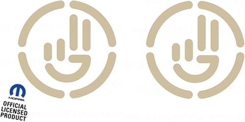 Miniatura 8 de Decal Mods Calcomanías laterales con diseño de mano ondulada para Jeep Wrangler (juego de 2) SJ8R4 verde vibrante