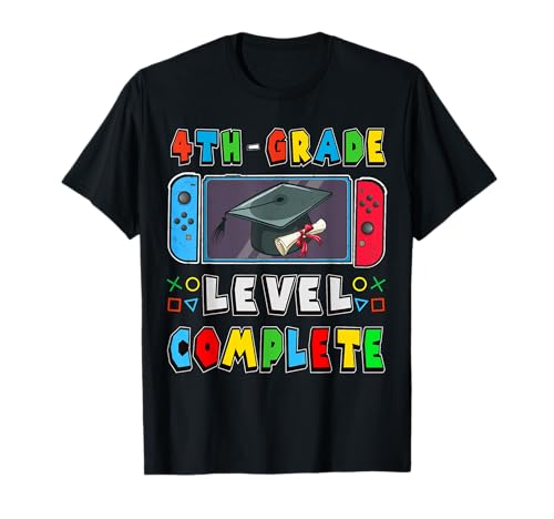 Fourth Grade Level Complete Last Day Of School Graduate Boys T-Shirt