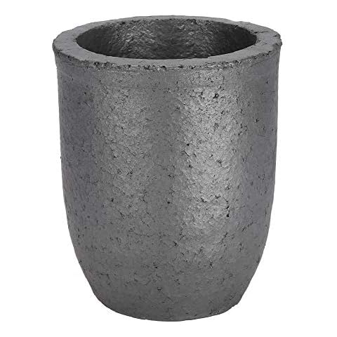 8Kg Graphittiegel, Schmelztiegel Graphit Graphitofen Gusstiegel Schmelztiegel Schalenform Silikonkarbid für die Metallproduktion, Graphitofen Schmelztiegel Gold und Silber Werkzeuge Cover