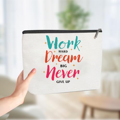 Office Supplies Office Gifts Makeup Bag Positive Affirmations Motivational Office Gifts Travel Cosmetic Bag Coworker Gift for Women Boss Lady Manager Skincare Bags for Boss Day Birthday