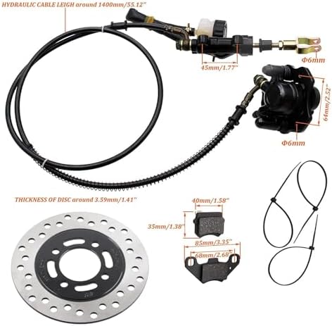 Disc Brake Kit, Strong Metal Disc Brake Caliper System For Dirt Bike Quad ATV Kart