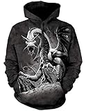 The Mountain Black Dragon Hsw Adult Hoodie, Black, Large