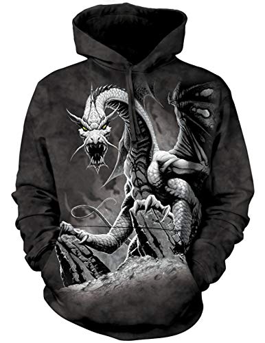 The Mountain Black Dragon Hsw Adult Hoodie, Black, Large
