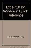 Excel 3.0 for Windows: Quick Reference 0880227222 Book Cover