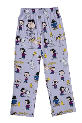 Image of BRIEF INSANITY Peanuts Character Pajama Pants for Men & Women, Soft Snoopy Pajamas with Side Pockets & Elastic Waist