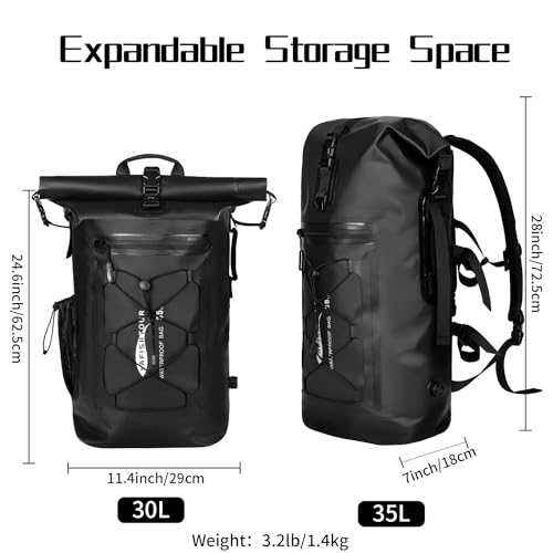 AFISHTOUR 25L Floating Roll-Top Backpack