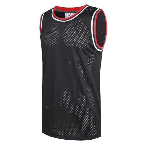 Pullonsy Camiseta regata masculina de malha atlética de basquete com gola V Hip Hop para fãs, Gola v
