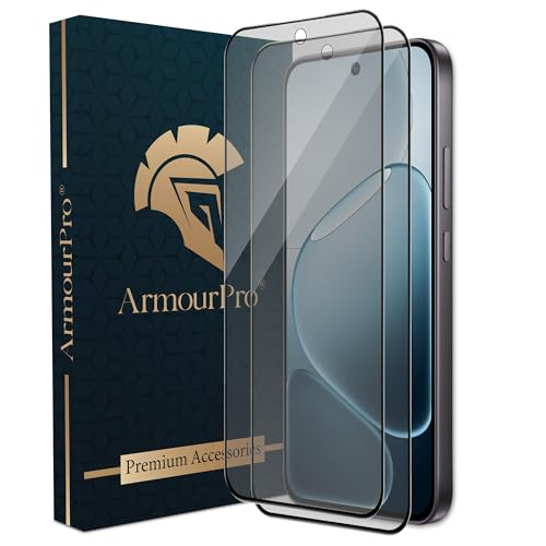 Image of ArmourPro Anti-Glare Matte Tempered Glass for Oppo F31 Pro,Oppo F31, Pack of 2, Anti Fingerprint Screen Protector, 9H Scratch Resistant, Smooth Touch, Full Edge to Edge Coverage